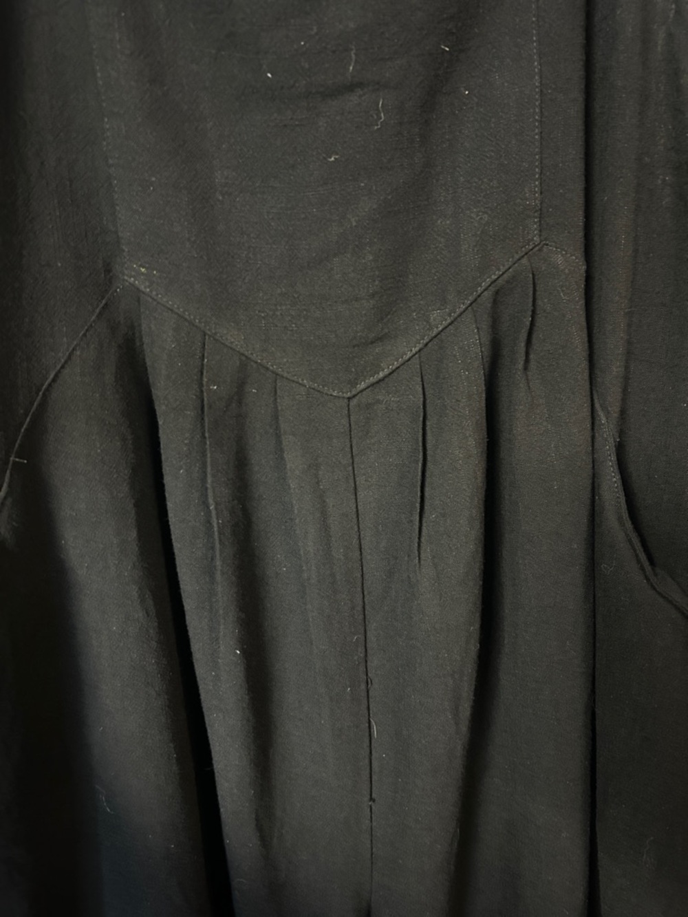 Black Wide-Leg Overalls Size 2XL  Linen Blend Adjustable - Picture 4 of 13